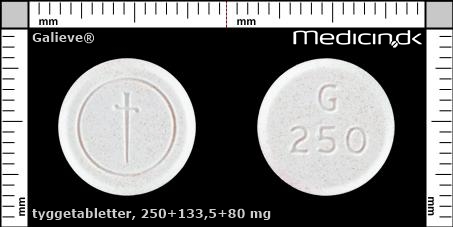 tyggetabletter 250+133,5+80 mg 