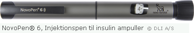 NovoPen® 6, Injektionspen til insulin ampuller