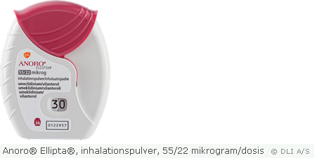 Anoro® Ellipta®, inhalationspulver, 55/22 mikrogram/dosis