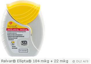 Relvar® Ellipta® 184 mikg + 22 mikg