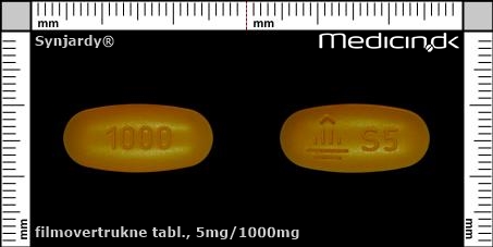 filmovertrukne tabletter 5mg/1000mg 