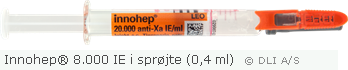 Innohep® 8.000 IE i sprøjte (0,4 ml)