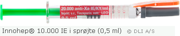 Innohep® 10.000 IE i sprøjte (0,5 ml)