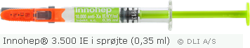 Innohep® 3.500 IE i sprøjte (0,35 ml)