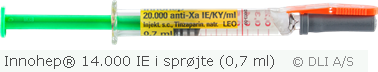 Innohep® 14.000 IE i sprøjte (0,7 ml)