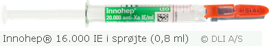 Innohep® 16.000 IE i sprøjte (0,8 ml)