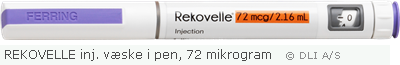 REKOVELLE inj. væske i pen, 72 mikrogram