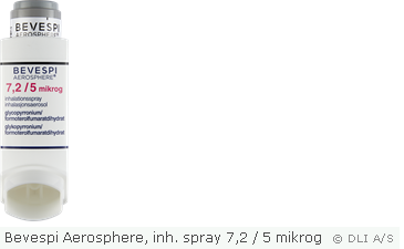 Bevespi Aerosphere, inh. spray 7,2 / 5 mikrog