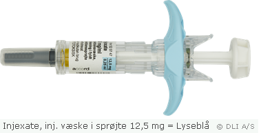 Injexate, inj. væske i sprøjte 12,5 mg = Lyseblå