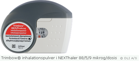 Trimbow® inhalationspulver i NEXThaler 88/5/9 mikrog/dosis