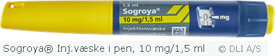 Sogroya® Inj.væske i pen, 10 mg/1,5 ml