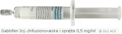 Gablofen Inj.-/infusionsvæske i sprøjte 0,5 mg/ml