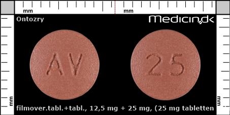 Filmovertrukne tabl. + tabl. 12,5 mg + 25 mg (25 mg tabletten i Startpakken)