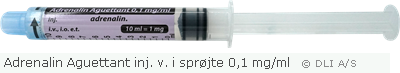 Adrenalin Aguettant inj. v. i sprøjte 0,1 mg/ml
