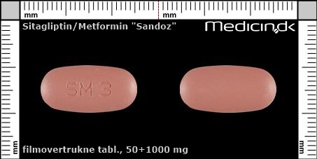 filmovertrukne tabletter 50+1000 mg 