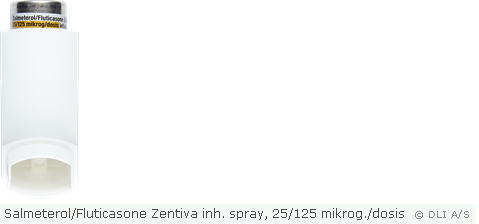 Salmeterol/Fluticasone Zentiva inh. spray, 25/125 mikrog./dosis
