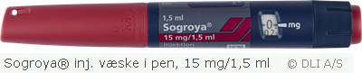 Sogroya® inj. væske i pen, 15 mg/1,5 ml
