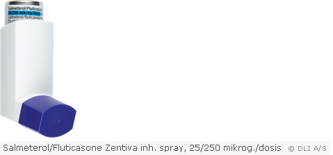 Salmeterol/Fluticasone Zentiva inh. spray, 25/250 mikrog./dosis