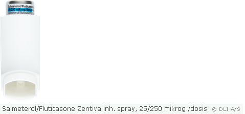 Salmeterol/Fluticasone Zentiva inh. spray, 25/250 mikrog./dosis